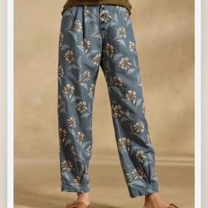 Sundance Teal Floral Cropped Pants